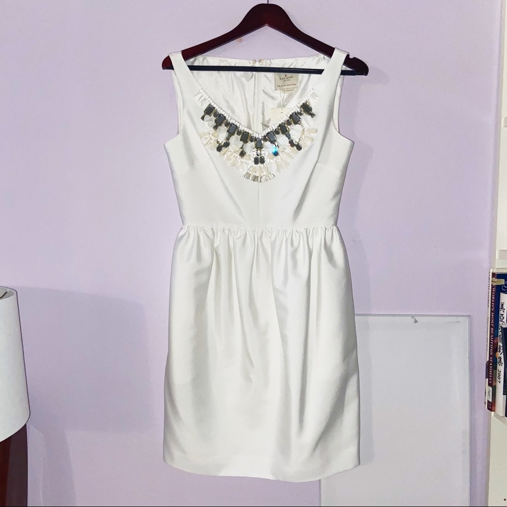 Kate Spade Embellished Cupcake Dress Cream
